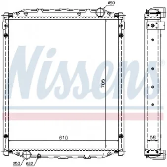 Radiateur, refroidissement du moteur NISSENS