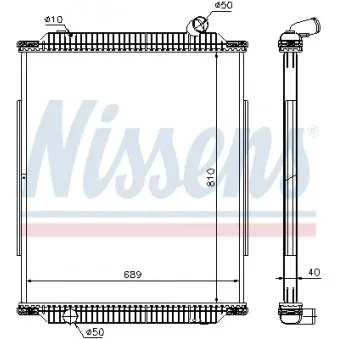 Radiateur, refroidissement du moteur NISSENS