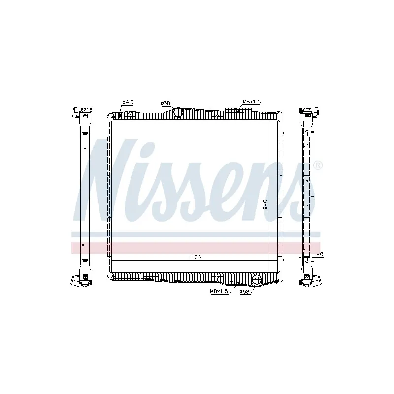 Radiateur, refroidissement du moteur NISSENS 67290