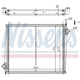 Radiateur, refroidissement du moteur NISSENS