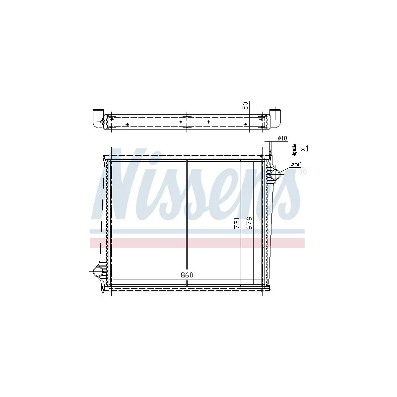 Radiateur, refroidissement du moteur NISSENS 67288