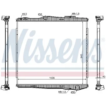 Radiateur, refroidissement du moteur NISSENS