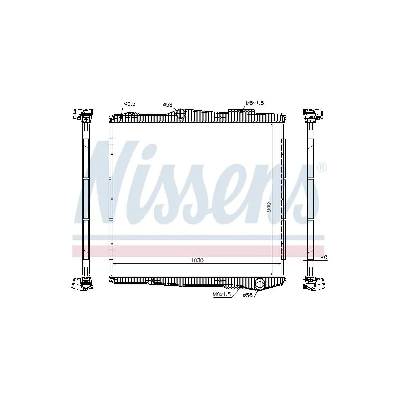 Radiateur, refroidissement du moteur NISSENS 672900