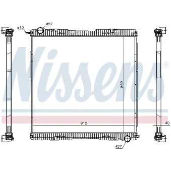 Radiateur, refroidissement du moteur NISSENS