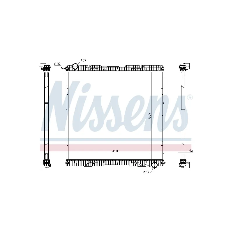 Radiateur, refroidissement du moteur NISSENS 672920