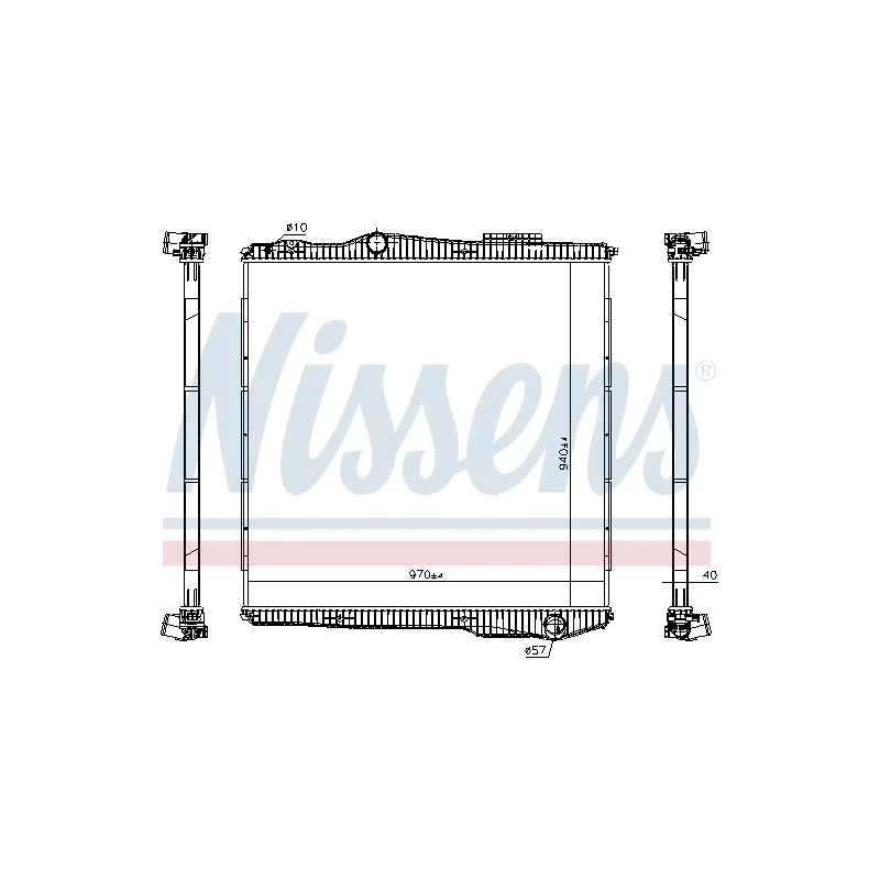 Radiateur, refroidissement du moteur NISSENS 672910