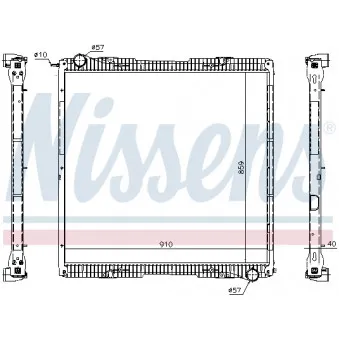 Radiateur, refroidissement du moteur NISSENS