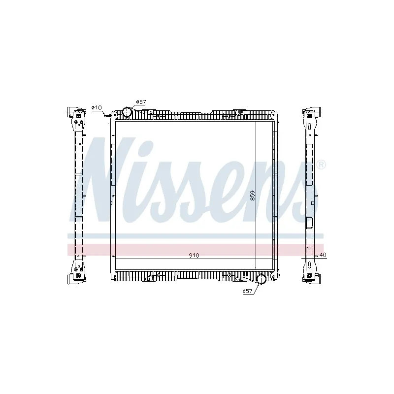 Radiateur, refroidissement du moteur NISSENS 67292