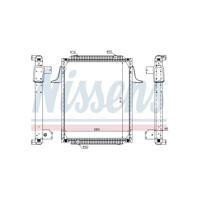 Radiateur, refroidissement du moteur NISSENS 67257