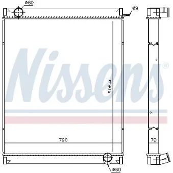Radiateur, refroidissement du moteur NISSENS