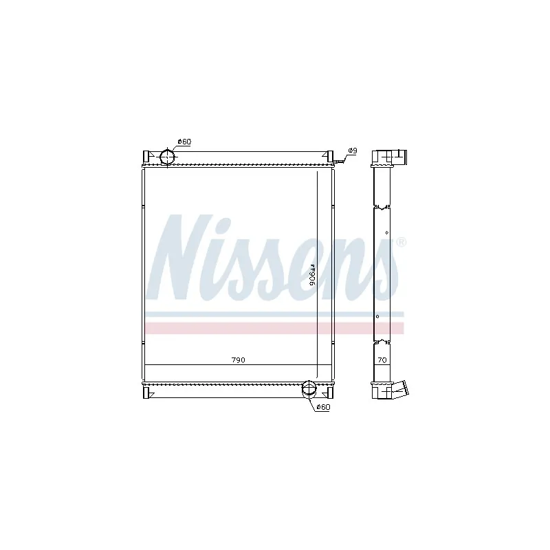 Radiateur, refroidissement du moteur NISSENS 63444