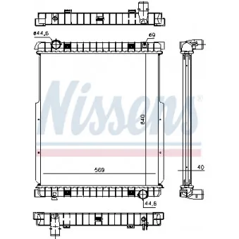 Radiateur, refroidissement du moteur NISSENS