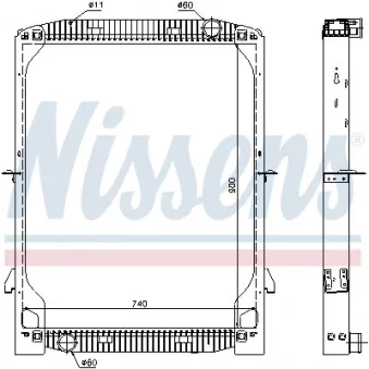 Radiateur, refroidissement du moteur NISSENS