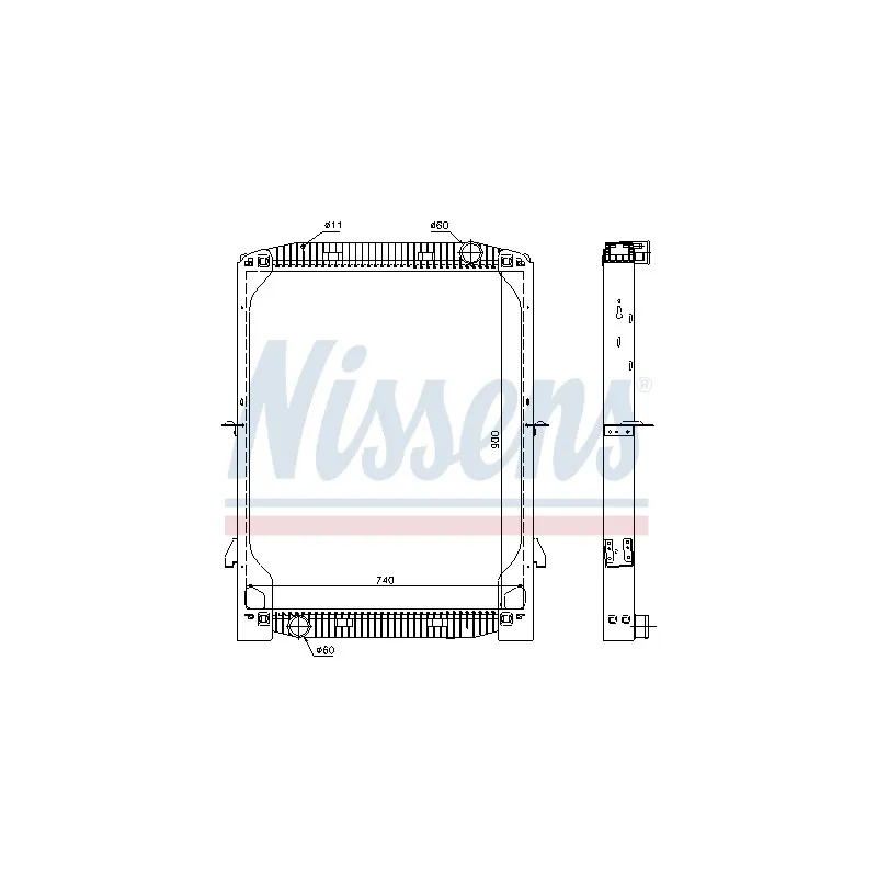 Radiateur, refroidissement du moteur NISSENS 63334