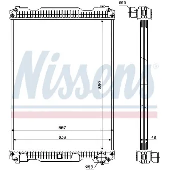 Radiateur, refroidissement du moteur NISSENS
