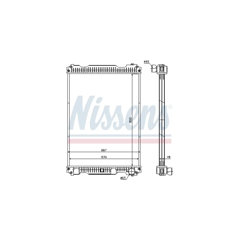 Radiateur, refroidissement du moteur NISSENS 633350