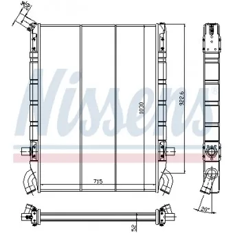 Radiateur, refroidissement du moteur NISSENS