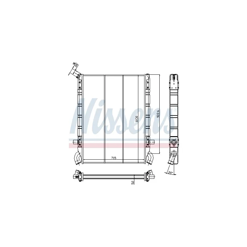 Radiateur, refroidissement du moteur NISSENS 64071