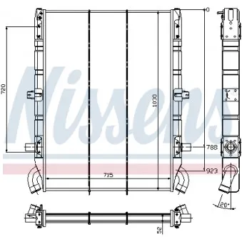 Radiateur, refroidissement du moteur NISSENS