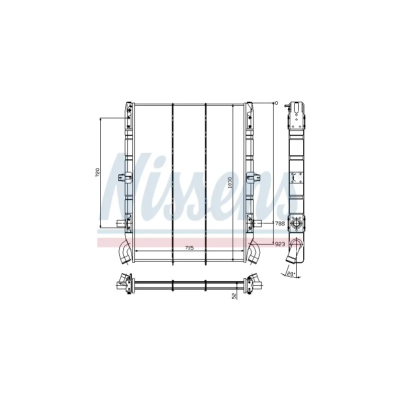 Radiateur, refroidissement du moteur NISSENS 64074