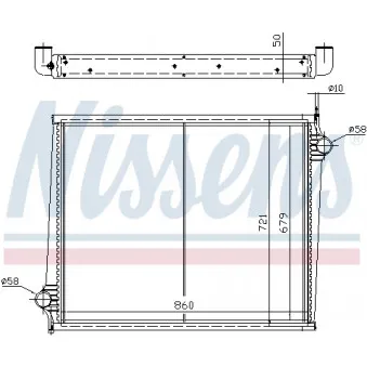 Radiateur, refroidissement du moteur NISSENS