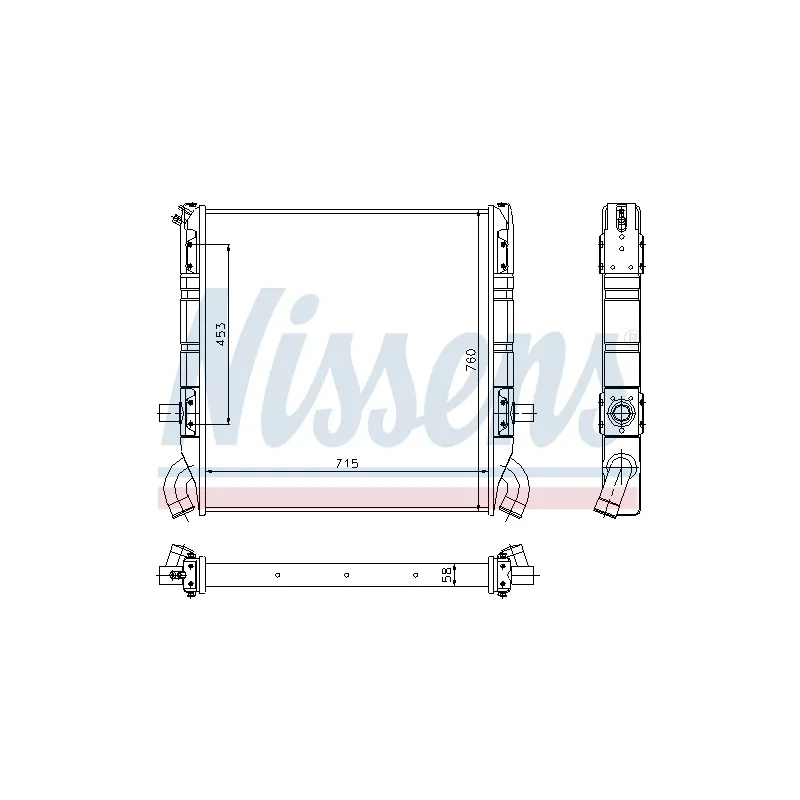 Radiateur, refroidissement du moteur NISSENS 64070