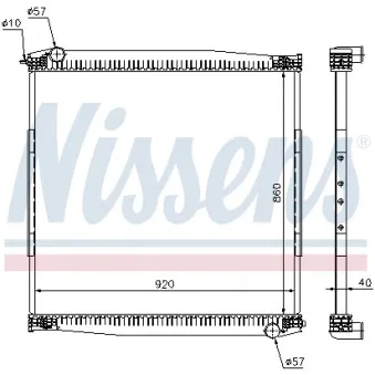 Radiateur, refroidissement du moteur NISSENS