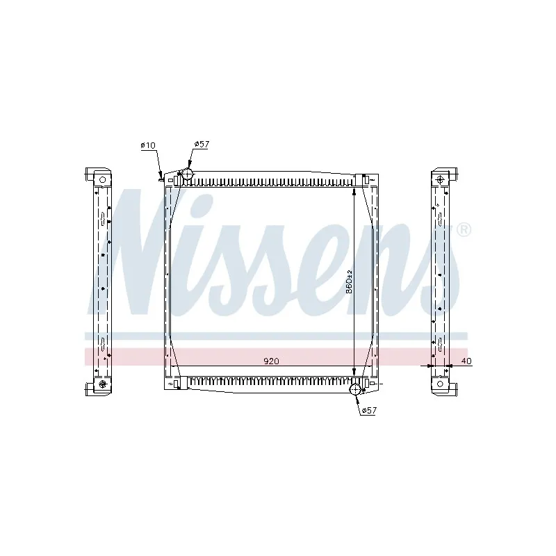 Radiateur, refroidissement du moteur NISSENS 64069A