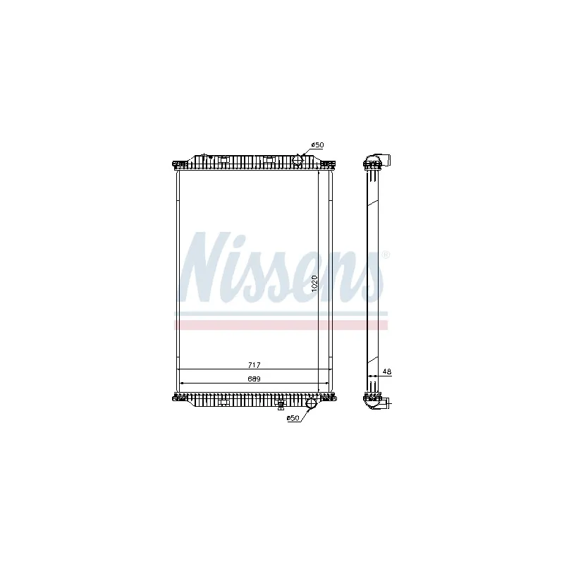 Radiateur, refroidissement du moteur NISSENS 637780
