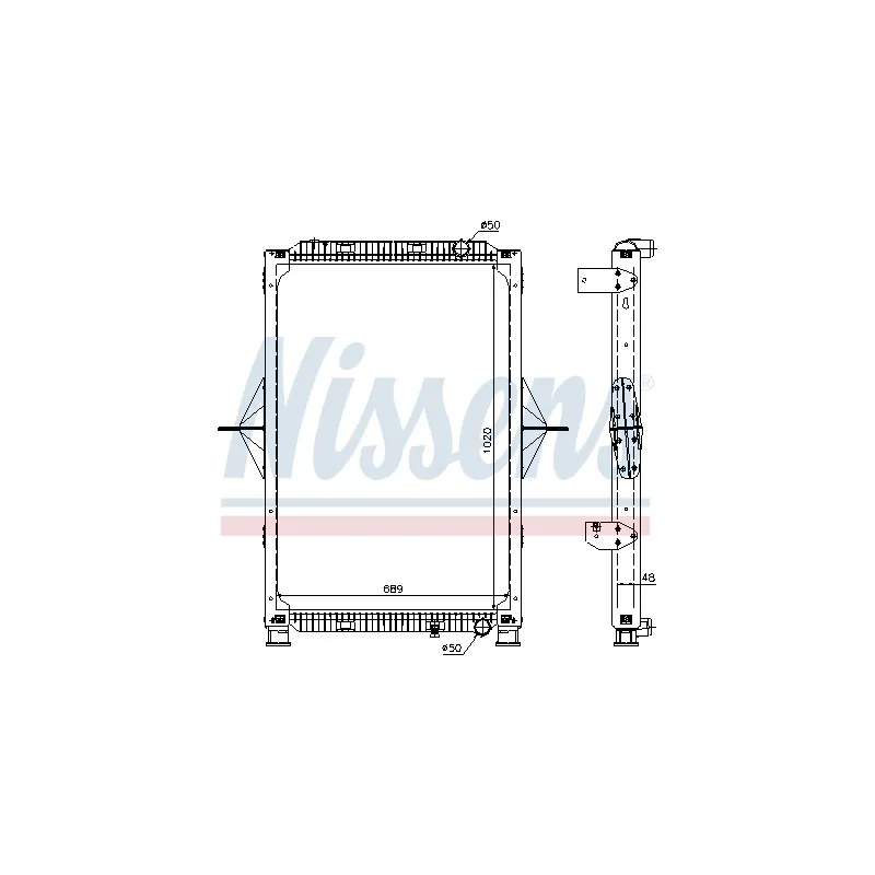 Radiateur, refroidissement du moteur NISSENS 63778A