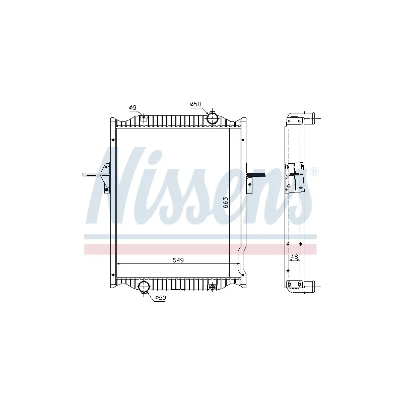 Radiateur, refroidissement du moteur NISSENS 63781A