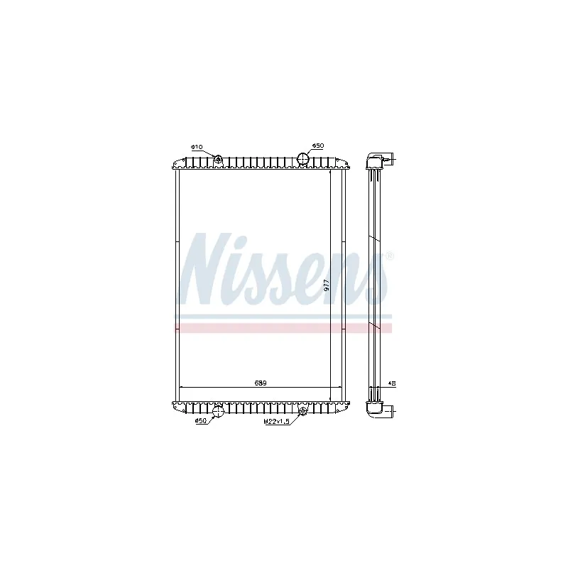 Radiateur, refroidissement du moteur NISSENS 637750