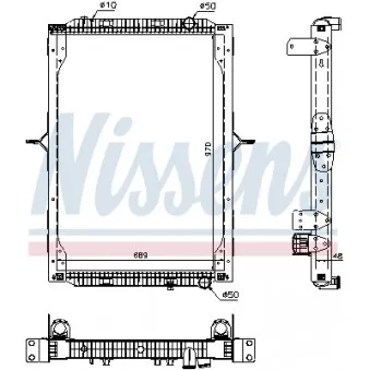 Radiateur, refroidissement du moteur NISSENS