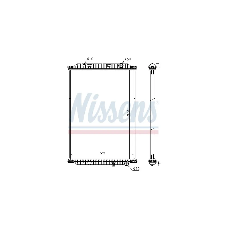 Radiateur, refroidissement du moteur NISSENS 637860