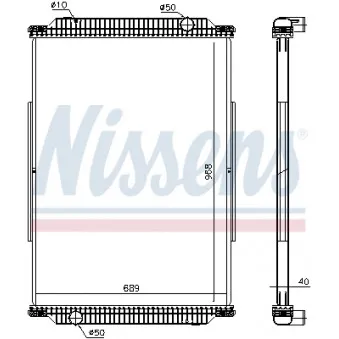 Radiateur, refroidissement du moteur NISSENS