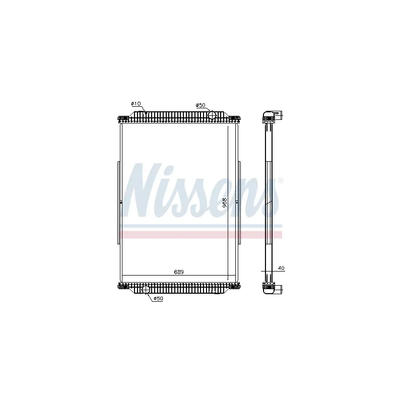 Radiateur, refroidissement du moteur NISSENS 637870