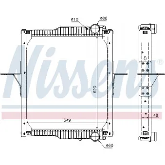 Radiateur, refroidissement du moteur NISSENS