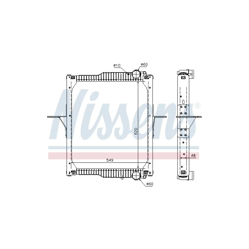 Radiateur, refroidissement du moteur NISSENS 63783