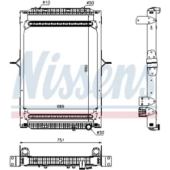 Radiateur, refroidissement du moteur NISSENS