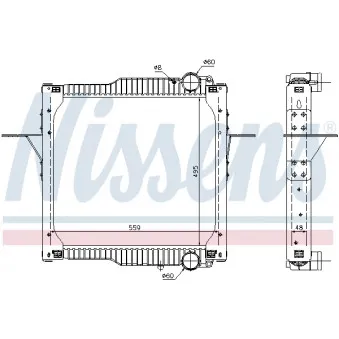 Radiateur, refroidissement du moteur NISSENS
