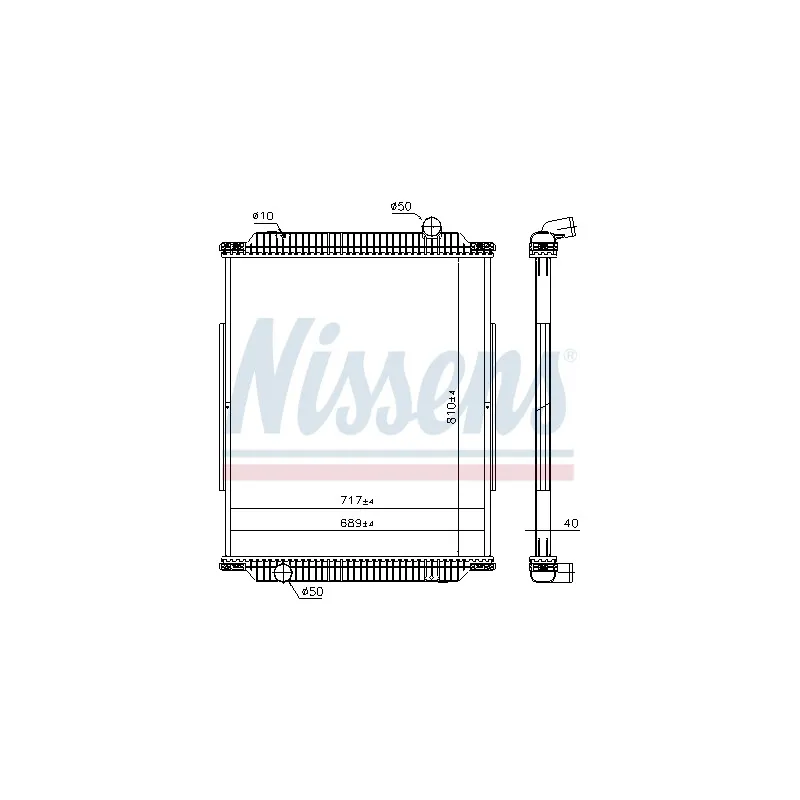 Radiateur, refroidissement du moteur NISSENS 637890