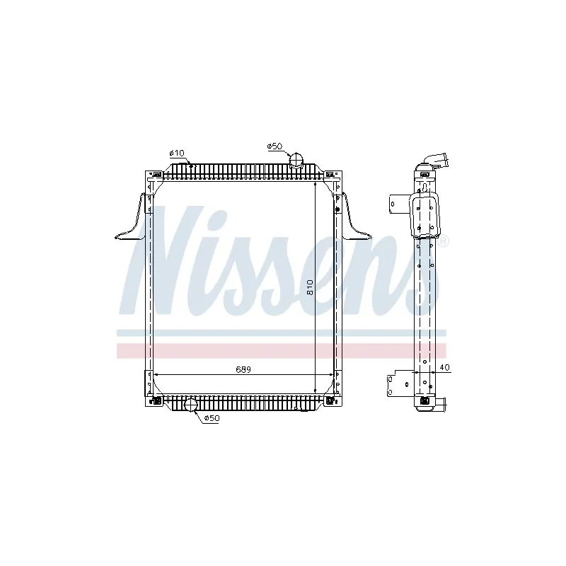 Radiateur, refroidissement du moteur NISSENS 63789A