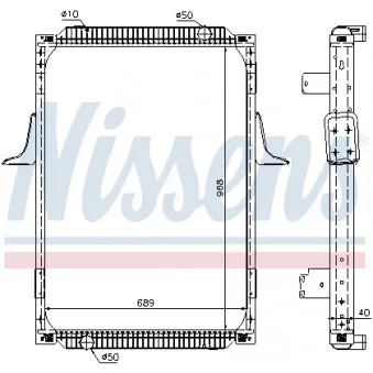 Radiateur, refroidissement du moteur NISSENS