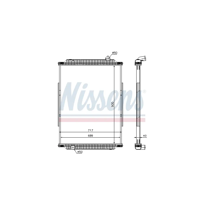 Radiateur, refroidissement du moteur NISSENS 637880