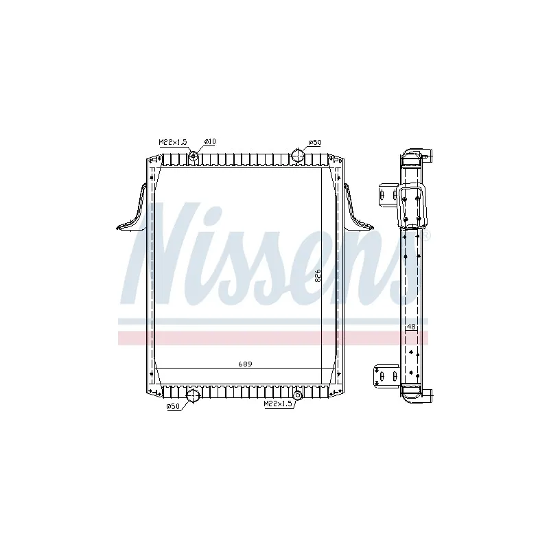 Radiateur, refroidissement du moteur NISSENS 63822A