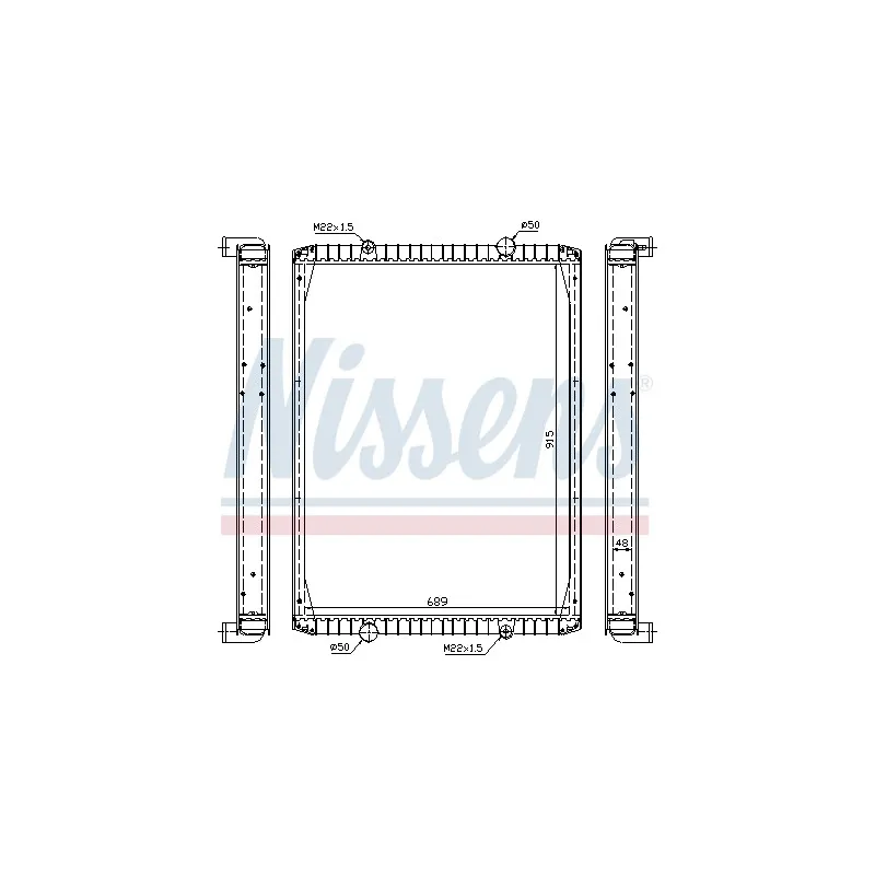 Radiateur, refroidissement du moteur NISSENS 63848A
