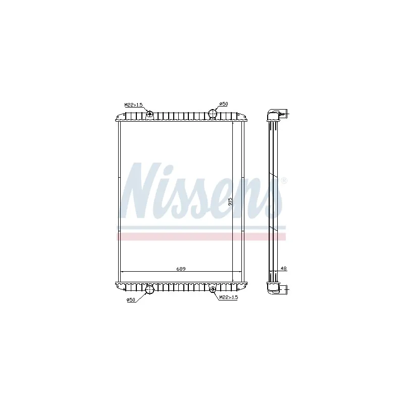 Radiateur, refroidissement du moteur NISSENS 638480