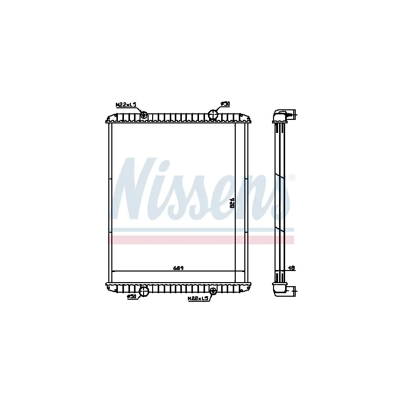 Radiateur, refroidissement du moteur NISSENS 638490