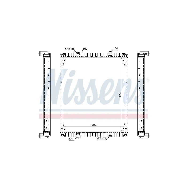 Radiateur, refroidissement du moteur NISSENS 63849A