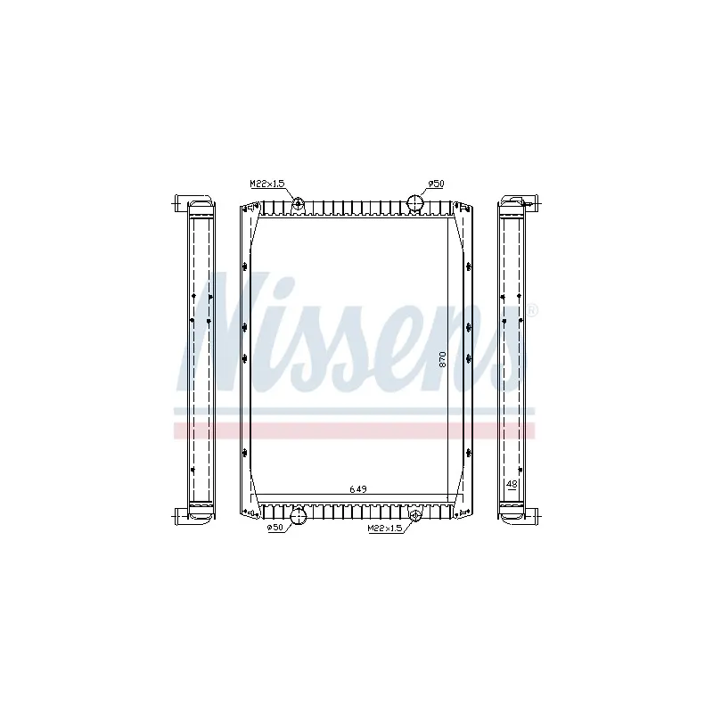 Radiateur, refroidissement du moteur NISSENS 63845A